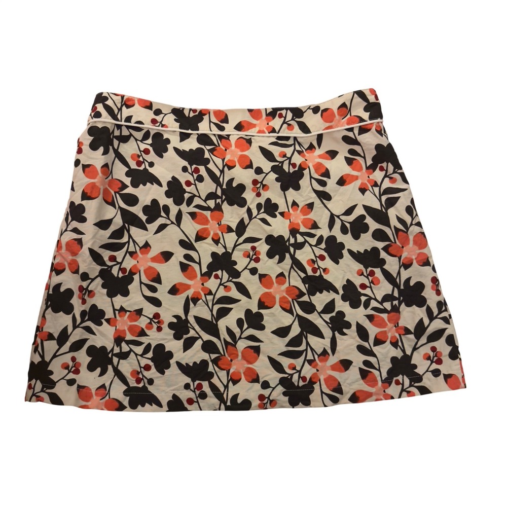 Patagonia Womens 12 Floral Nylon Wrap Skirt Orange Black Cream Hiking Travel - Picture 5 of 5
